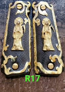 1911 santa muerte holy reaper many mexican styles government gun grips cachas 24k gold plated