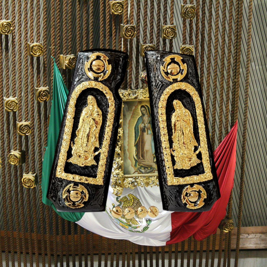 1911 cachas virgen mexican style government gun virgin mary grips 24k gold plated