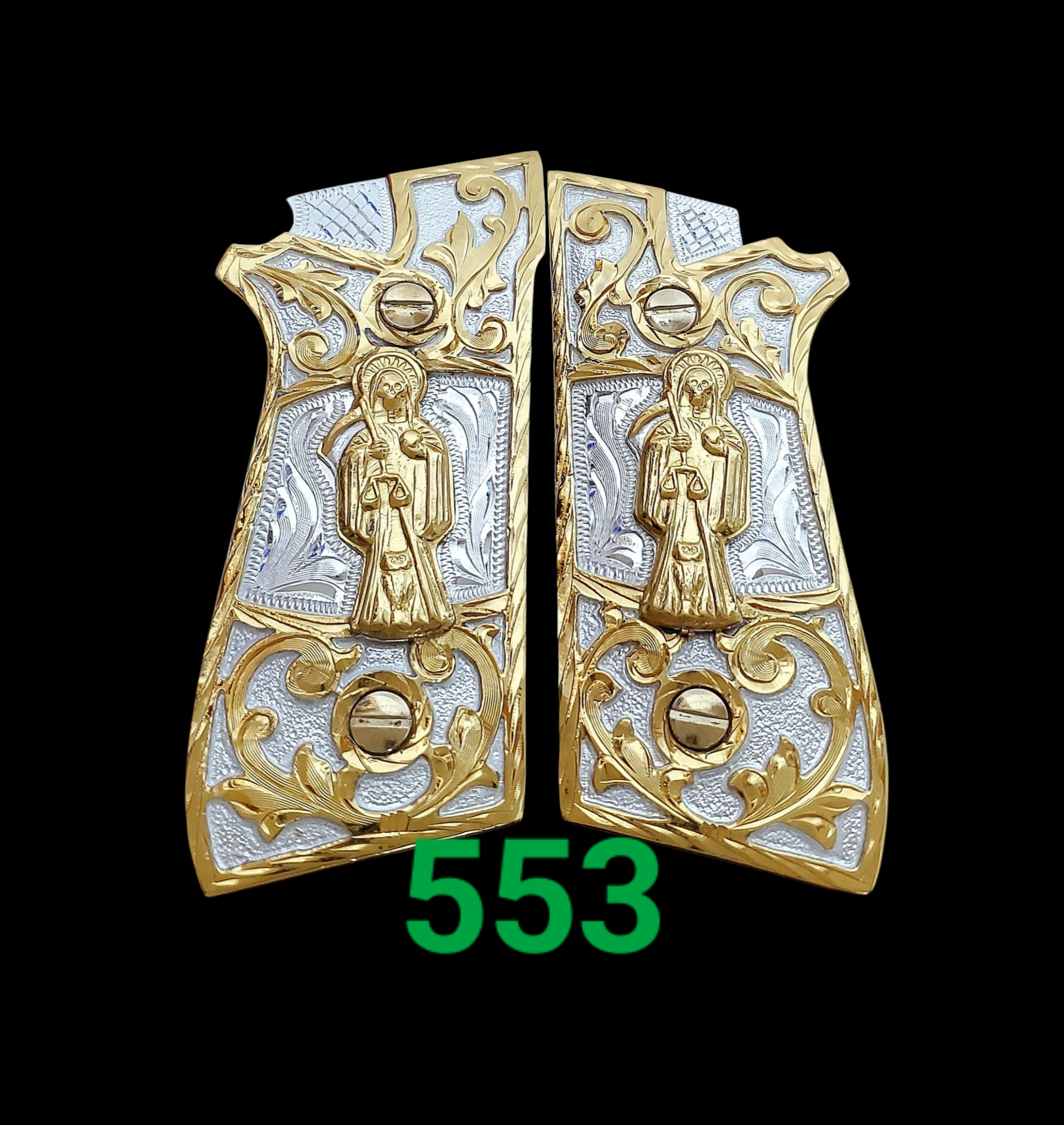 Taurus pt92 mexican style grips cachas gun pistol premium 24k gold Plated