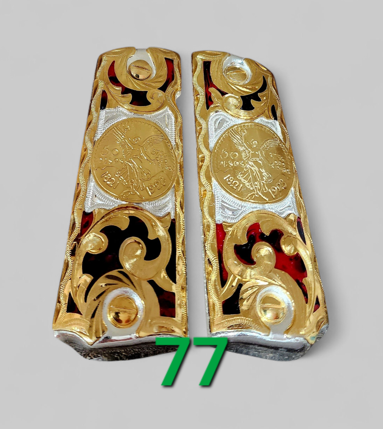 Centenarios coin many styles 1911 full size mexican premium gun grips cachas gold plated