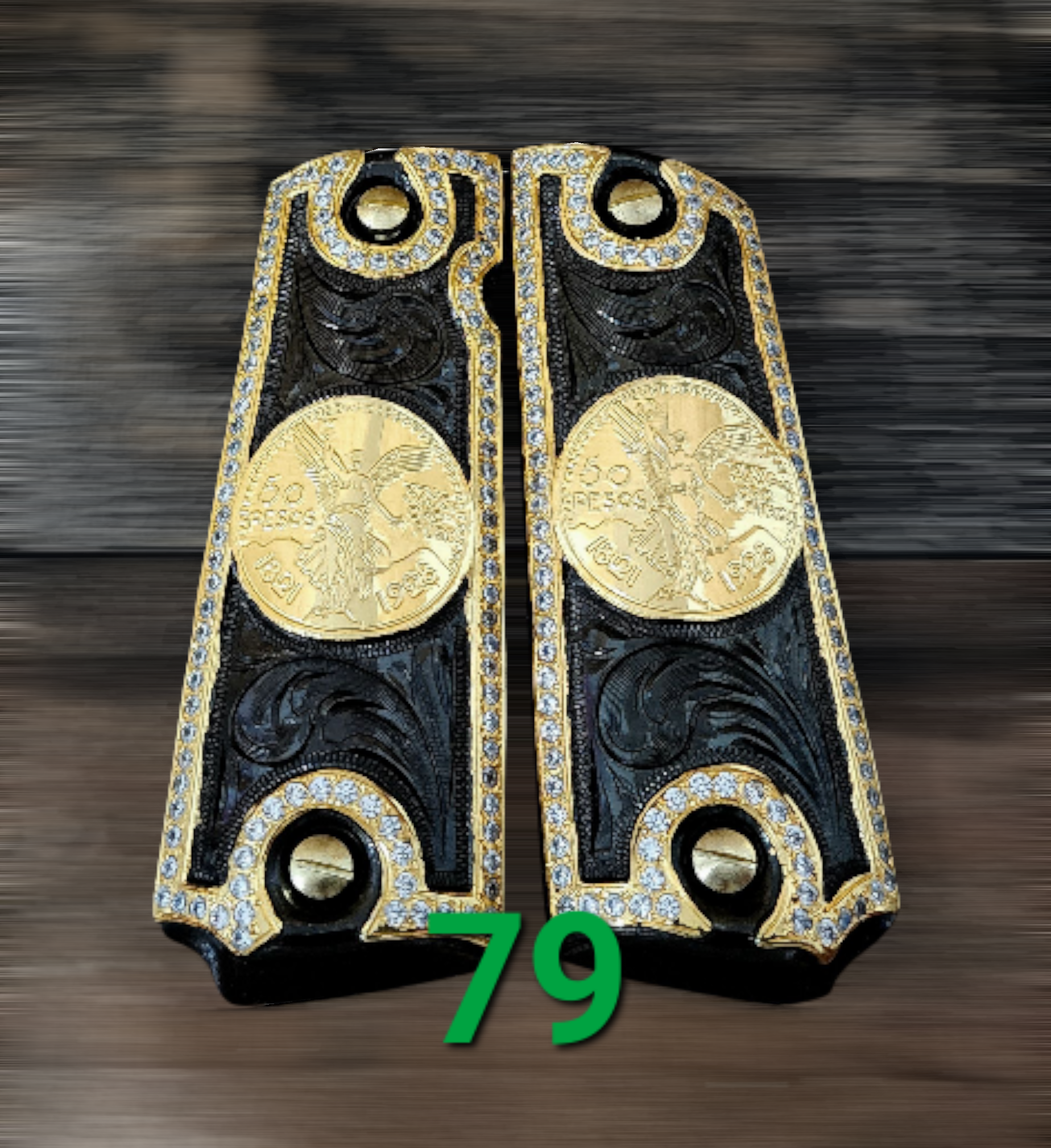 Centenarios coin many styles 1911 full size mexican premium gun grips cachas gold plated