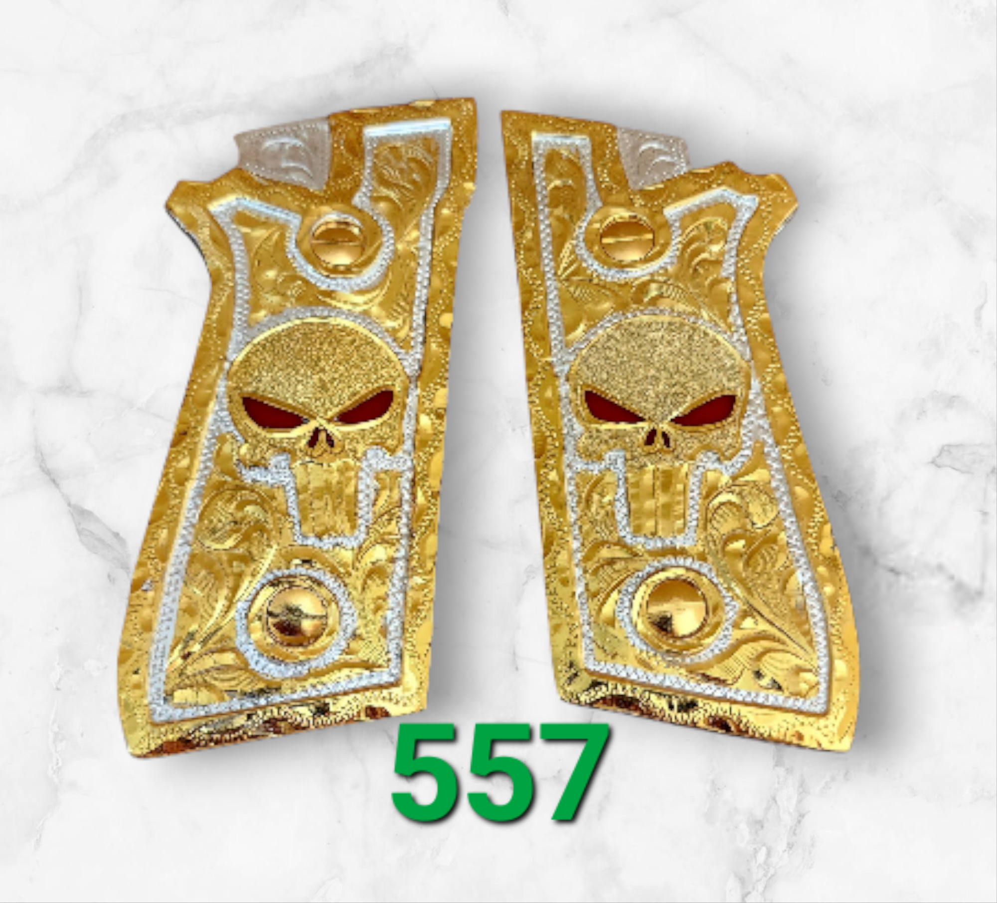 Taurus pt92 mexican style grips cachas gun pistol premium 24k gold Plated