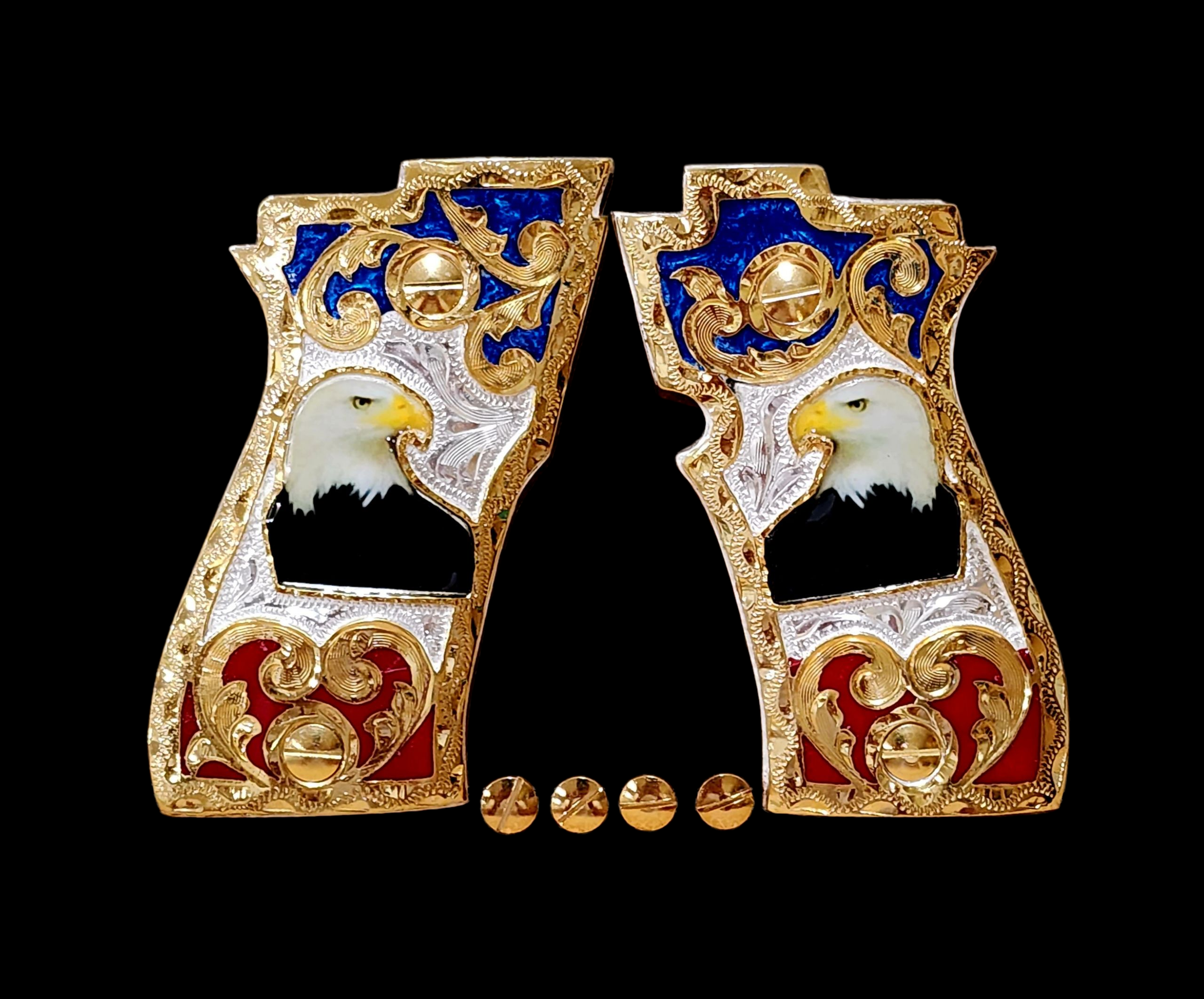 Cachas Beretta cheetah 84 Mexican handmade Beretta 81F, 81 FS, 84 F, 84 FS Compatible Gold Plated Grip