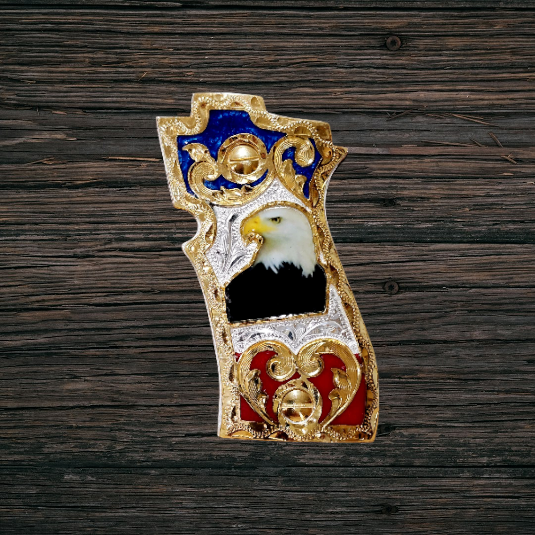 Cachas Beretta cheetah 84 Mexican handmade Beretta 81F, 81 FS, 84 F, 84 FS Compatible Gold Plated Grip