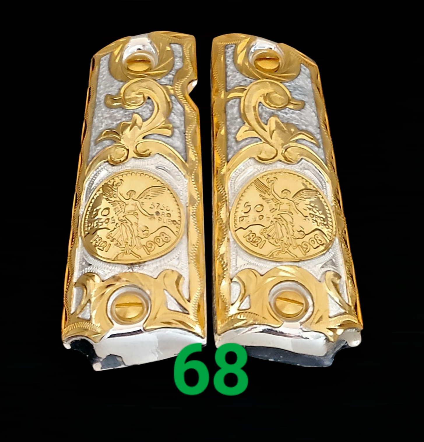 Centenarios coin many styles 1911 full size mexican premium gun grips cachas gold plated