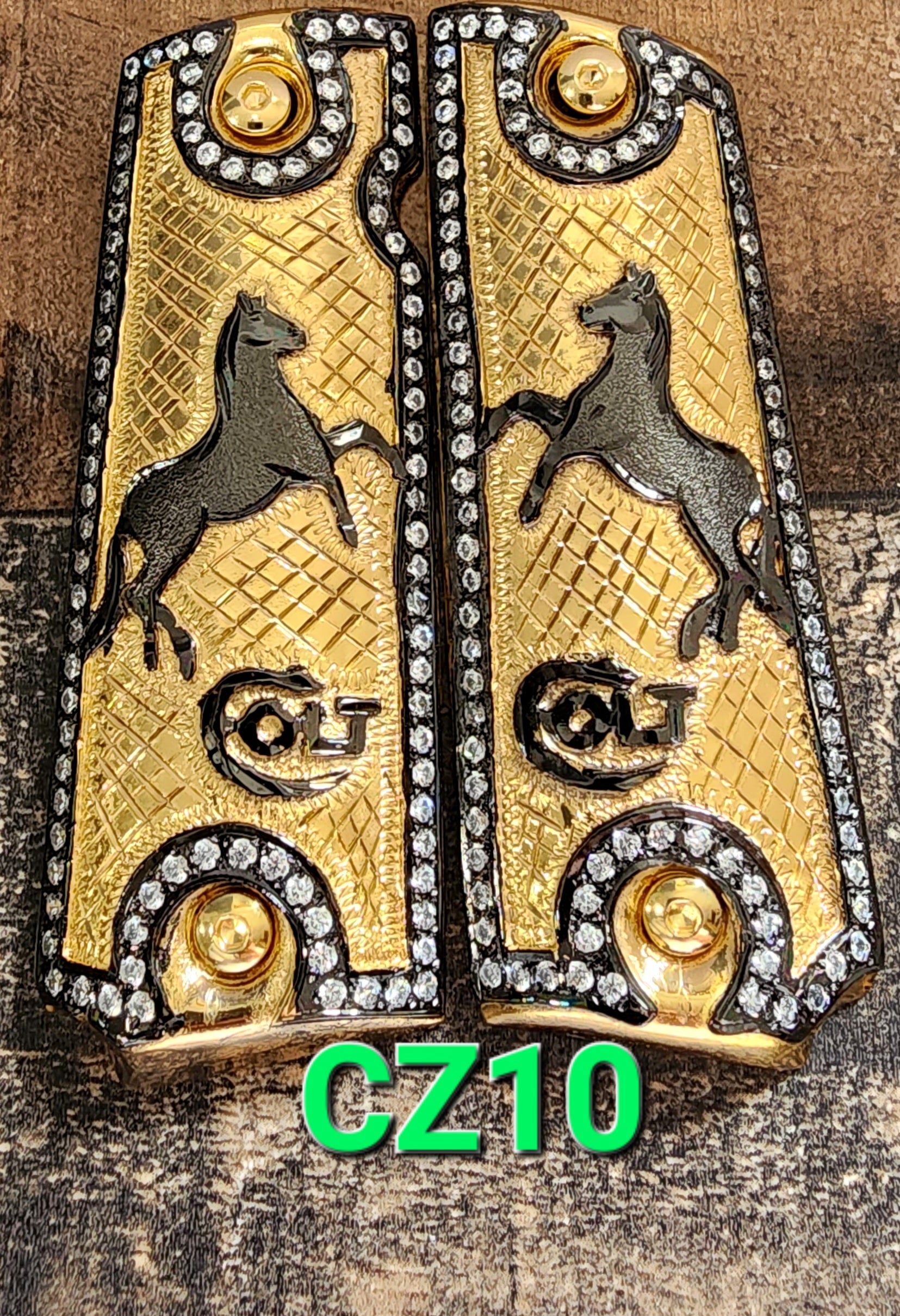 Zirconias 1911 full size many mexican styles government gun grips cachas negras,plateadas y chapa de oro