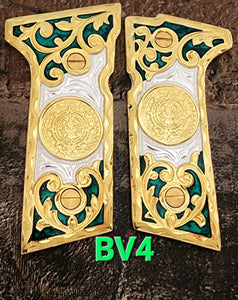 Beretta Vertec M9A3, 92X Centurion mexican premium gun grips gold plated cachas