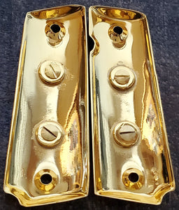 New Design mexican German Nazi Eagle 1911 full Size Cachas grips 24k gold plated