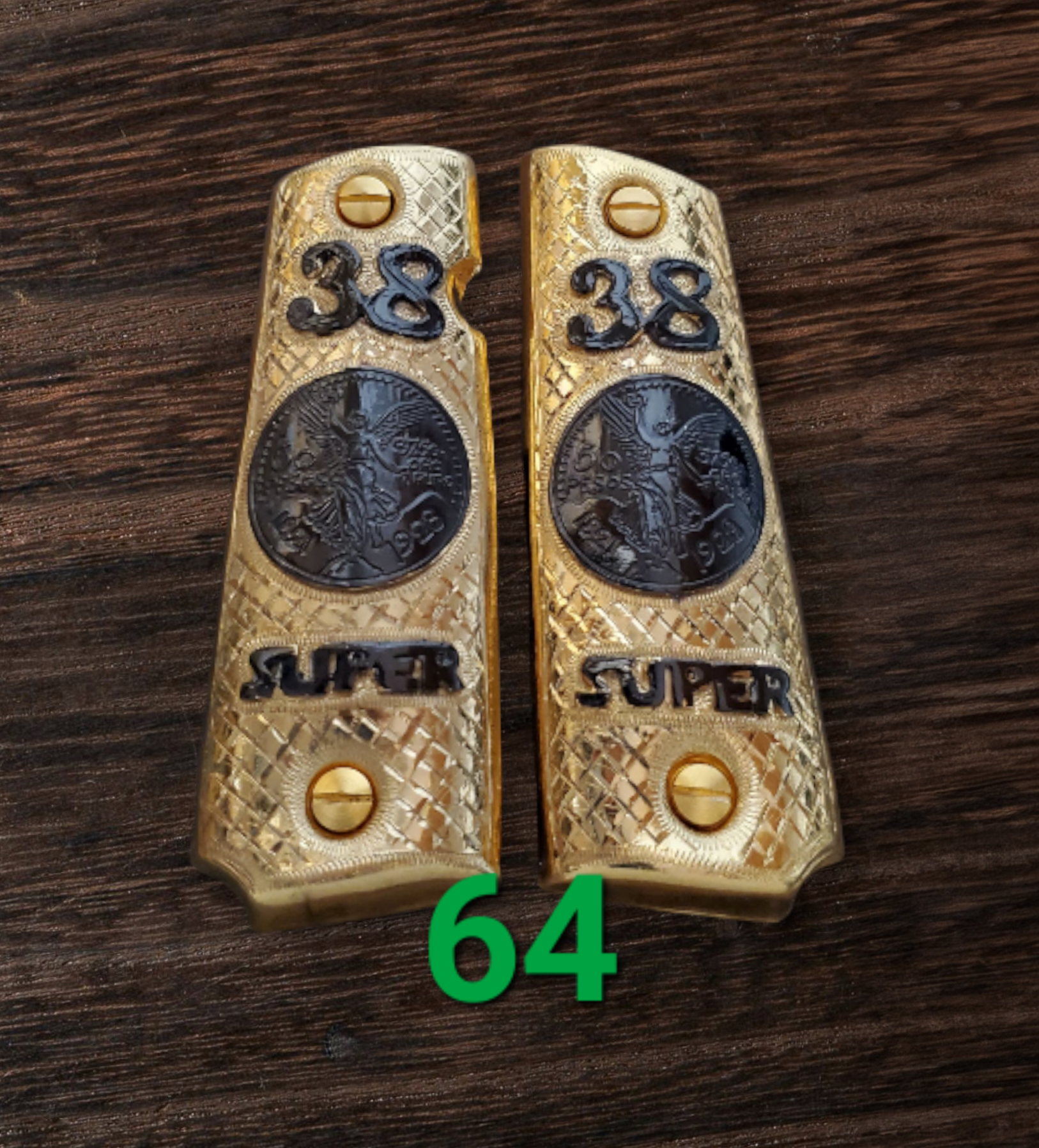 Centenarios coin many styles 1911 full size mexican premium gun grips cachas gold plated