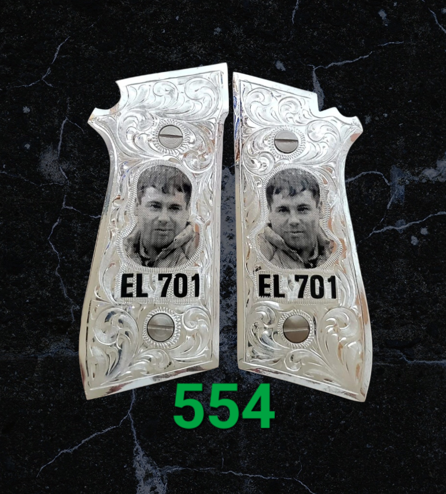 Taurus pt92 mexican style grips cachas gun pistol premium 24k gold Plated