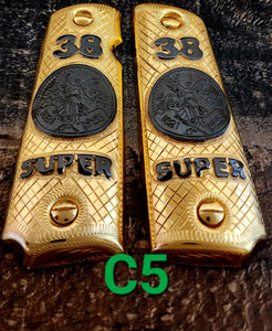 Centenarios coin many styles 1911 full size mexican premium gun grips cachas gold plated