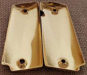 Premium polished 1911 gun pistol grips silver and 24k gold plated