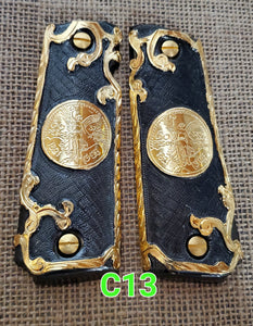 Centenarios coin many styles 1911 full size mexican premium gun grips cachas gold plated