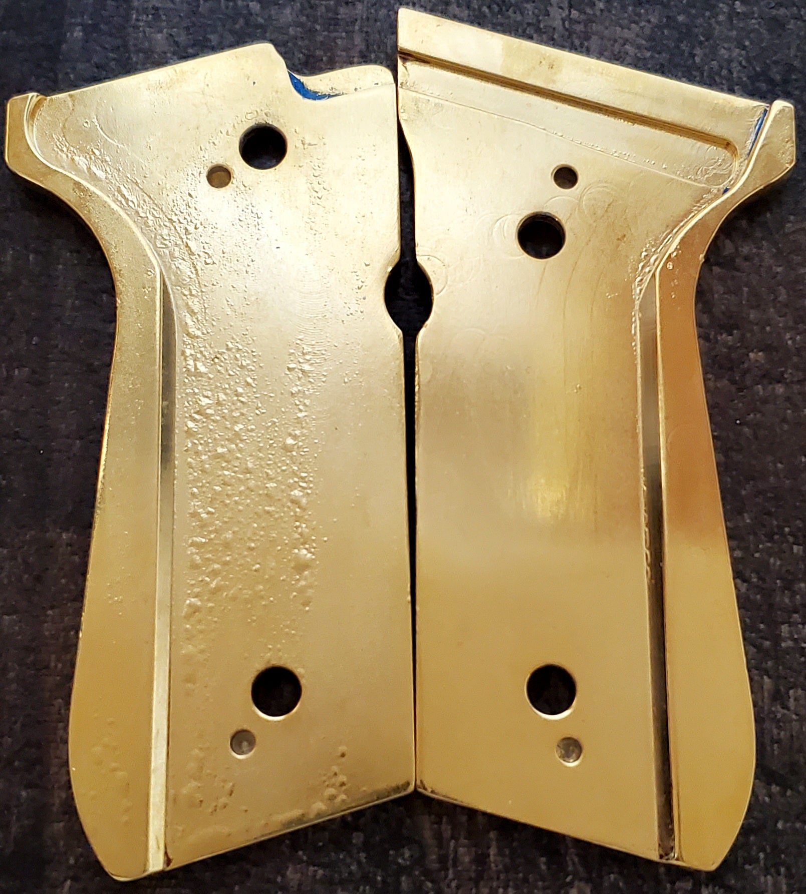 Pancho villa centauro del norte grips cachas pietro Beretta 92fs 24k gold plated