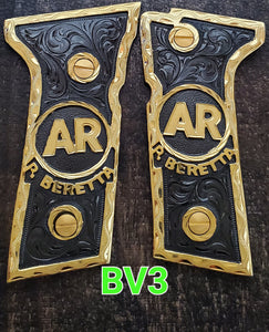 Beretta Vertec M9A3, 92X Centurion mexican premium gun grips gold plated cachas